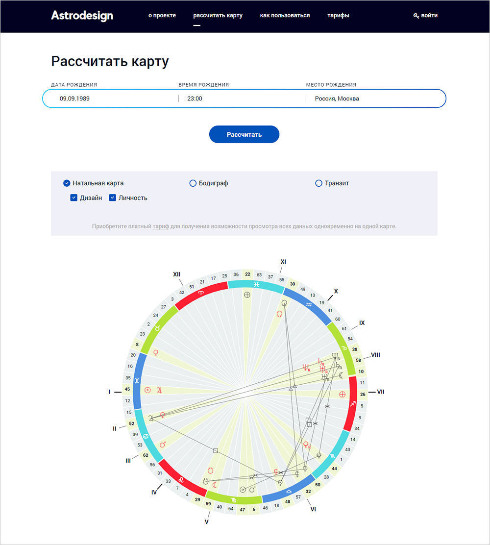 Рассчитать транзиты с расшифровкой. Расчет картой. Натальная карта приложение для айфона.